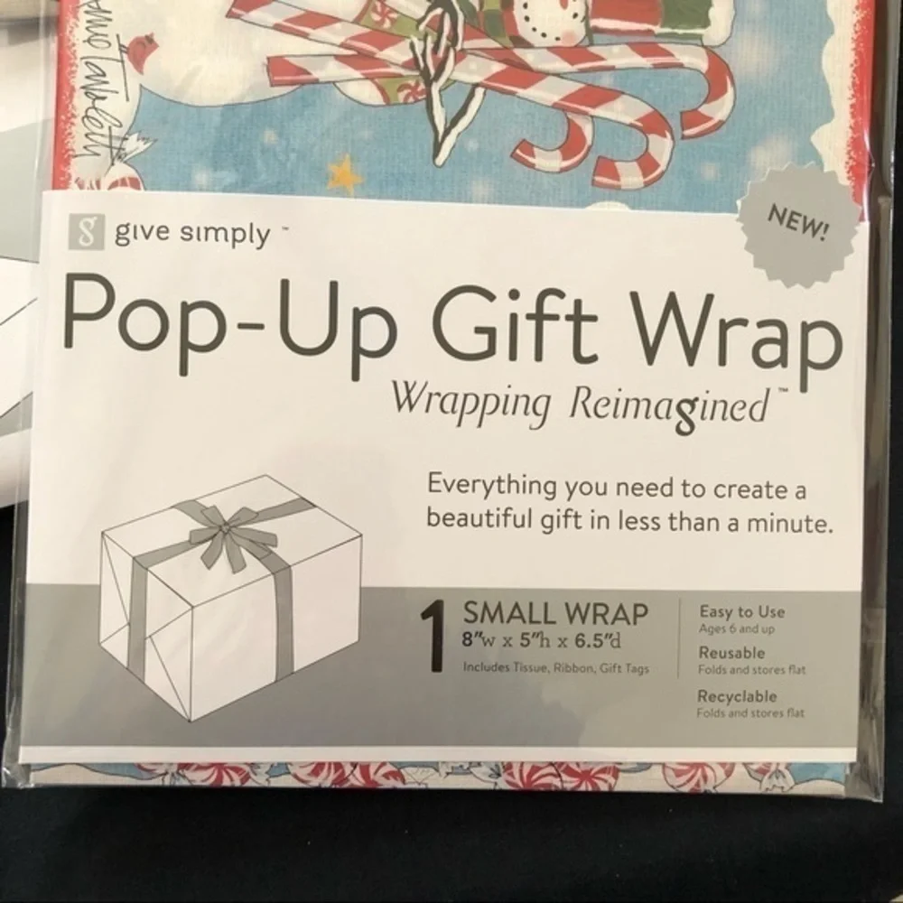 Holiday Christmas Gift Box Bundle 1 large 2 small Snowman Motif No Tape Required